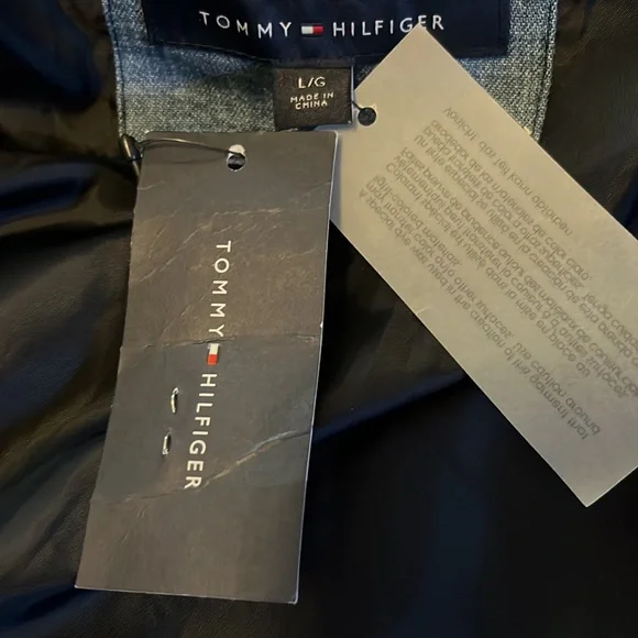 New Tommy Hilfiger Tommy Jeans Denim Sherpa Puffer Jacket - Picture 6 of 12